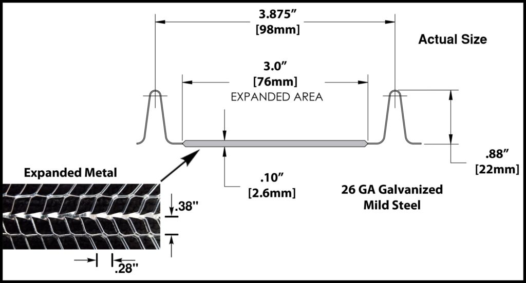 Expanded Metal Concrete Form Measurements