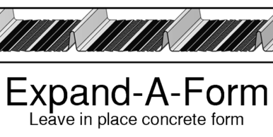 Expanded Metal Concrete Form - Logo